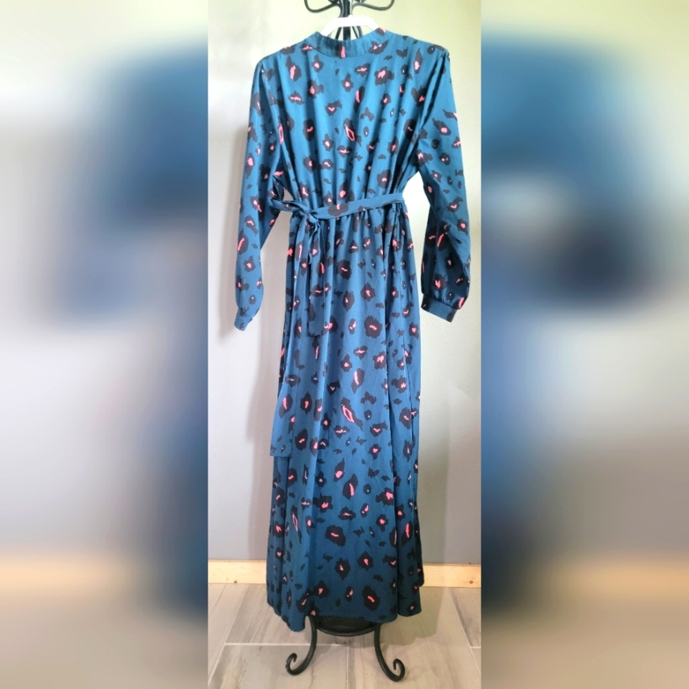 Blue Cheetah Print Dress
